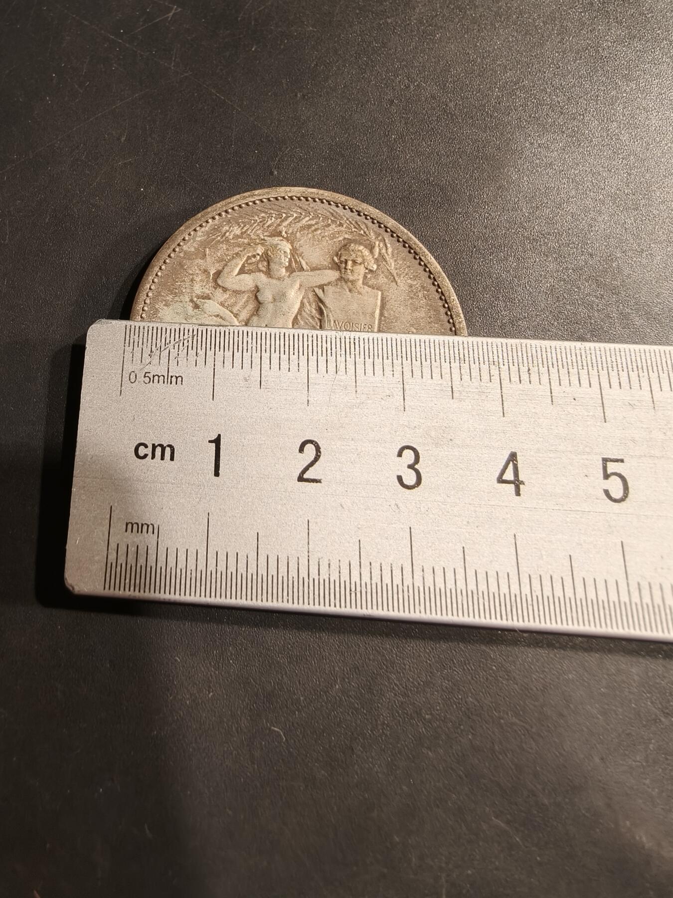 老王徽章第184期 法国化学工业联盟镀银铜章    1980年     直径37mm    重量25.6g