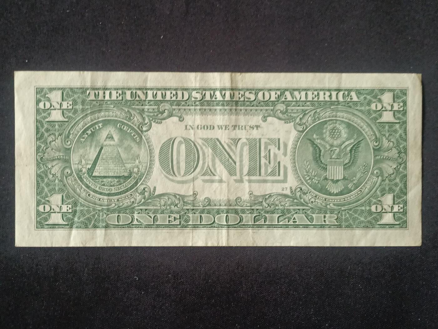 【游宝拍卖】丙午马年第5期 美国-1美元【SERIES-2013 L-旧金山 流通好品VF】