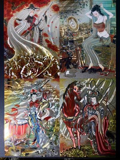 NO.25 好又多金牌大场，新年专场（上）一马当先，大吉大利！每周一站式配齐，方便凑单！（周5晚9点截拍，卖家送拍0抽成！） - 焱卡 彫仙 四大巾帼 带编A4粗闪大卡4张