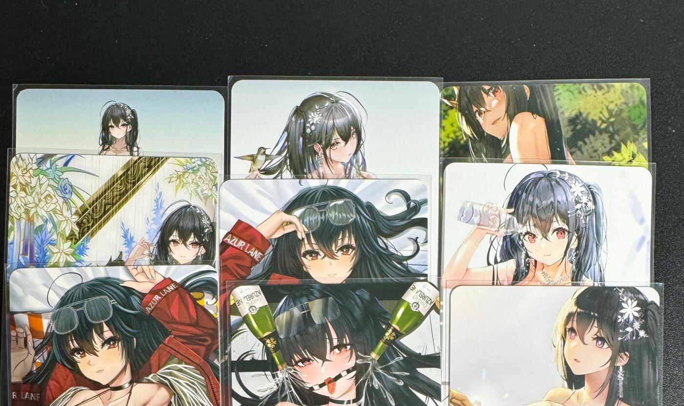 NO.25.5 好又多妹卡大赏，新店点关注不迷路！每周一站式配齐，方便凑单！（周6晚9点截拍，卖家送拍0抽成！） 殿兔卡牌 艺术卡 碧蓝航线大凤 背面9拼，1套9张 普卡工艺