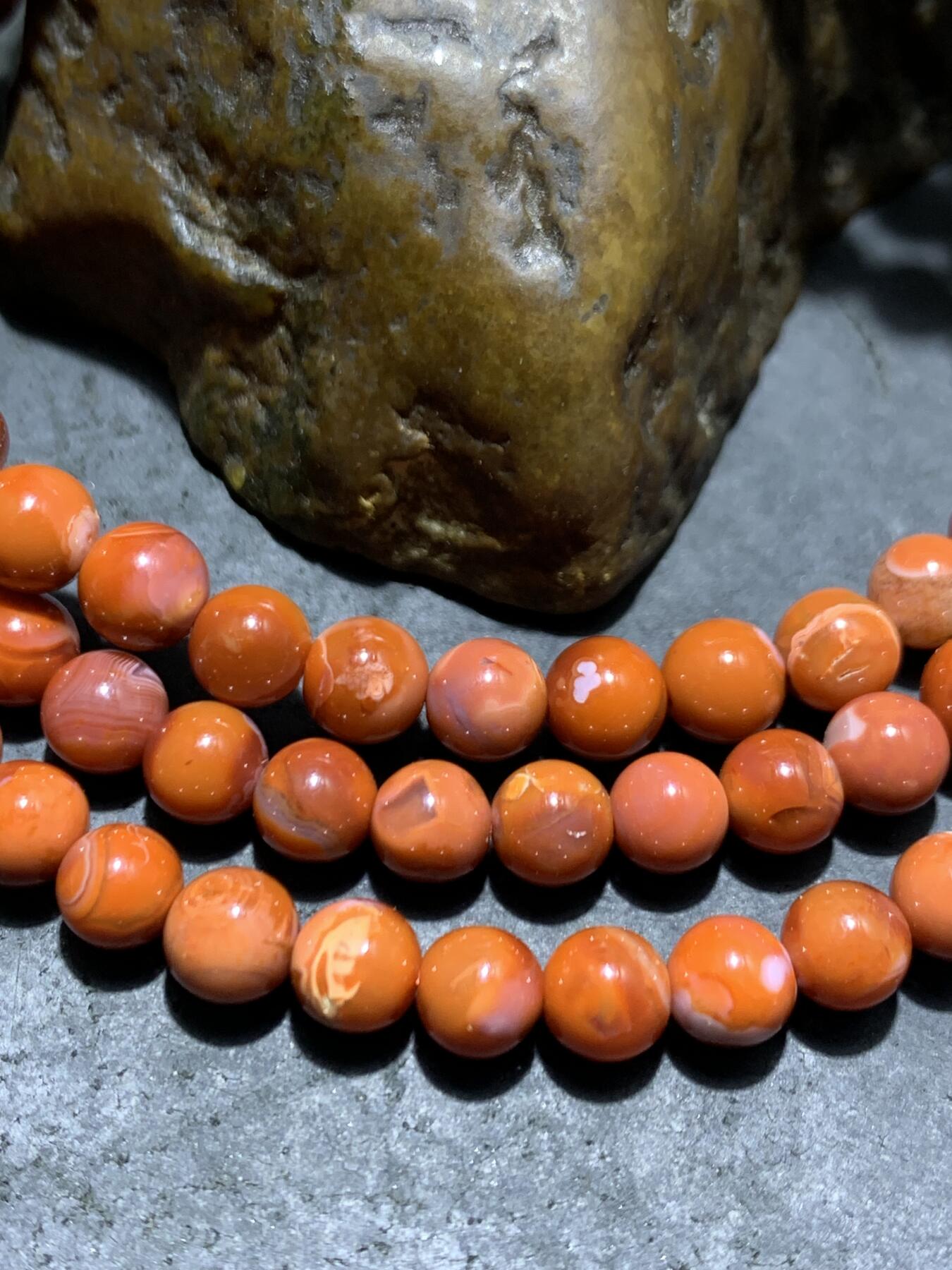 精美川料南红玛瑙多圈手串一条，