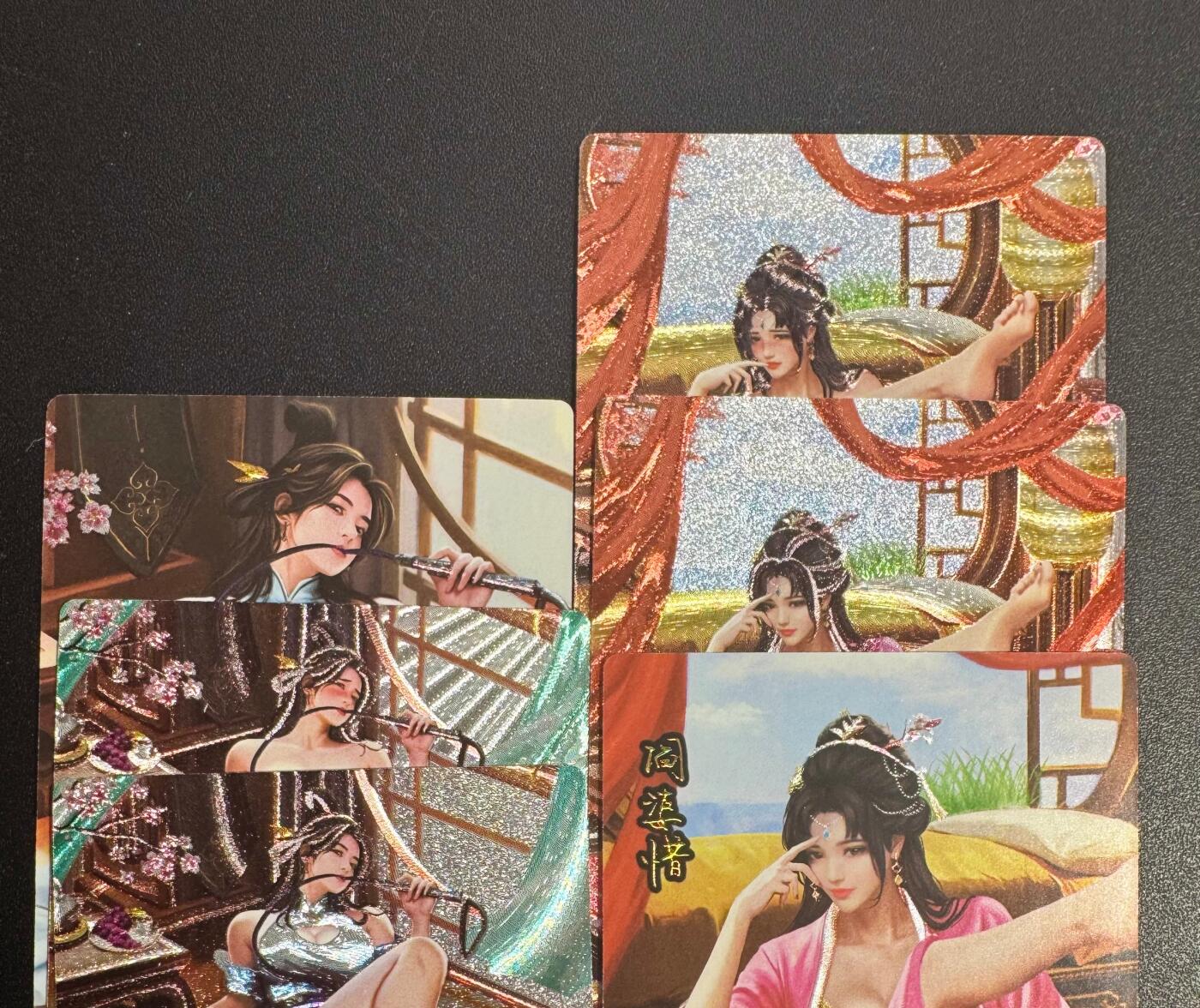 NO.25.5 好又多妹卡大赏，新店点关注不迷路！每周一站式配齐，方便凑单！（周6晚9点截拍，卖家送拍0抽成！） 奇点卡牌 有女如云 宋 阎婆惜和扈三娘 每个人物三张共六张 淡雅版+清凉版+中景微粗闪版