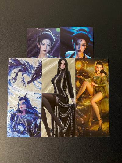 NO.25.5 好又多妹卡大赏，新店点关注不迷路！每周一站式配齐，方便凑单！（周6晚9点截拍，卖家送拍0抽成！） - 鼎好卡牌 大雷四妹等异形长条粗闪卡4张+赠送1张瑕疵卡