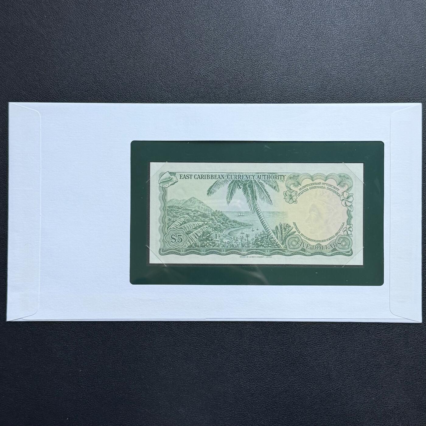 ＜星葵🌻钱币社＞非全新纸币场第70期·3月1日发货 〈邮币封〉东加勒比1965年戎装女王5元纸币