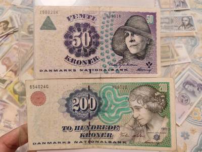 春节钱币瓷器清货捡漏拍场 - 丹麦早期版本两张 品相如图