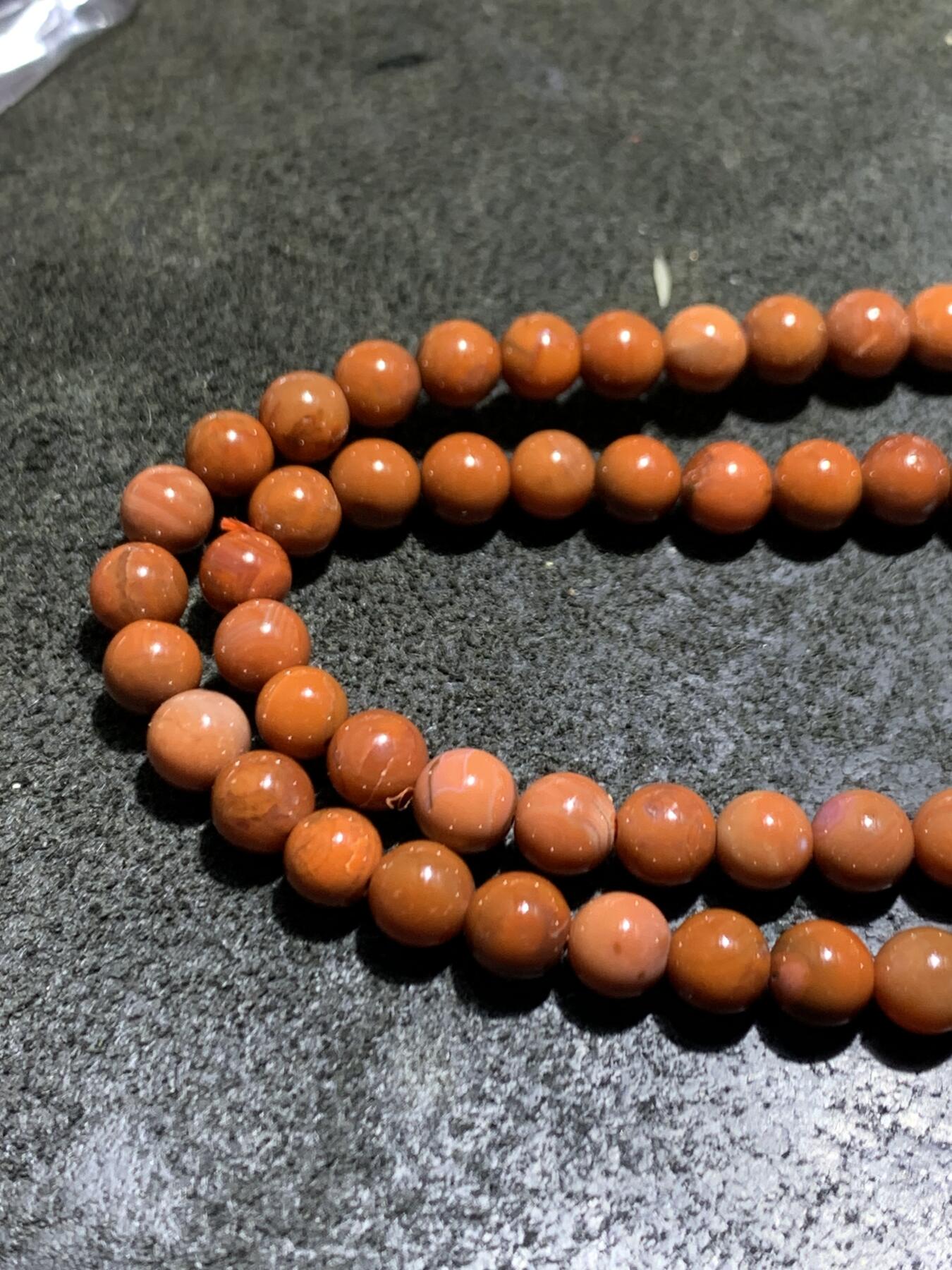 柿子红南红玛瑙多圈手串一条