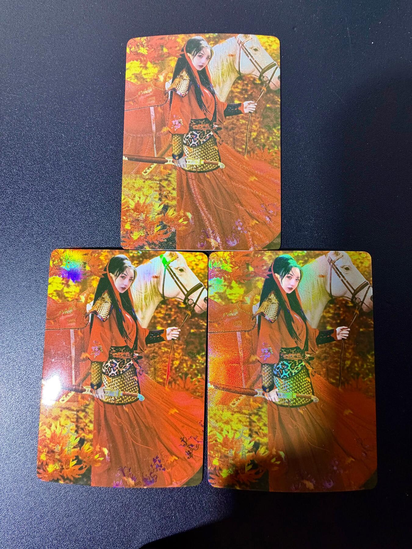 NO.25 好又多金牌大场，新年专场（下）马到成功，万事亨通！每周一站式配齐，方便凑单！（周6晚9点截拍，卖家送拍0抽成！） 水浒 红衣牵马扈三娘三工艺(粗闪 遮光彩闪 精扣彩闪)3张1组