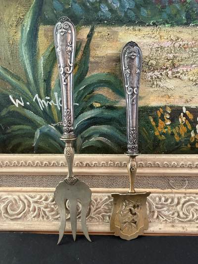 海外回流春节专场（三） - 法国回流19世纪银餐具（左起：18cm，16.5cm，64.3g，无银标）