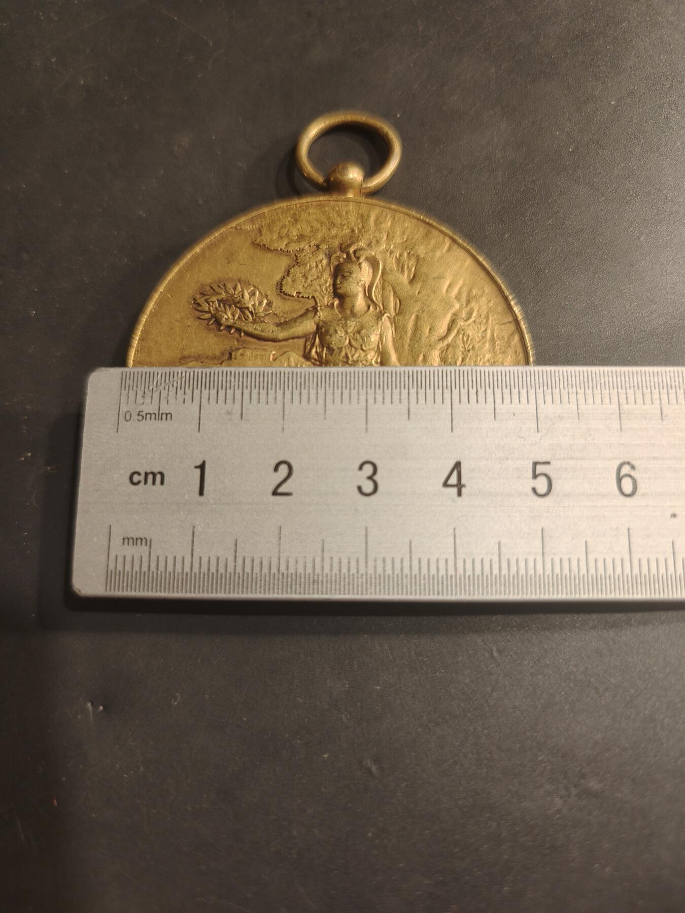 老王徽章第184期 法国“航海友谊团体”镀金铜奖章      大尺寸    直径50mm    重量52.6g