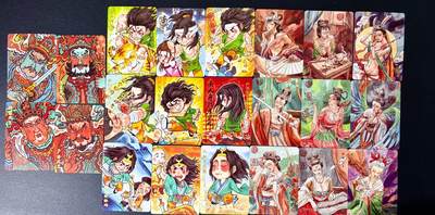 NO.25 好又多金牌大场，新年专场（下）马到成功，万事亨通！每周一站式配齐，方便凑单！（周6晚9点截拍，卖家送拍0抽成！） - 超吉梦 四大天王+武松故事+西游女妖 手绘复刻普卡22张