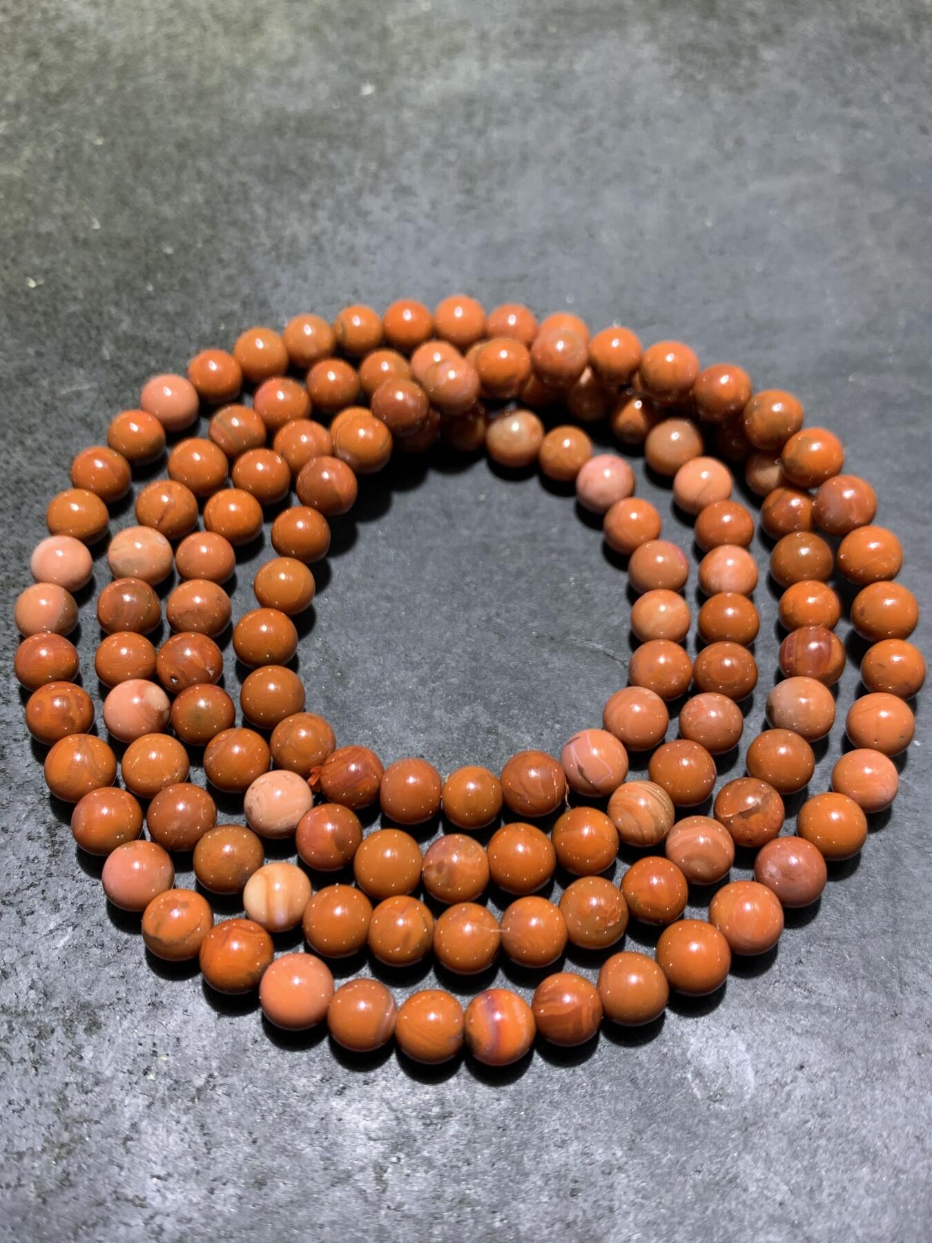 柿子红南红玛瑙多圈手串一条