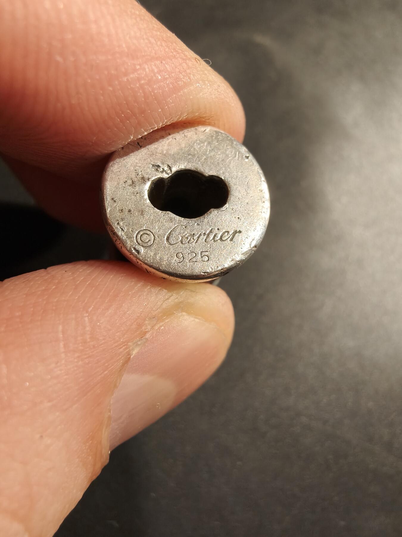 老王徽章第184期 卡地亚小银件     925银带卡地亚厂标    16.7g