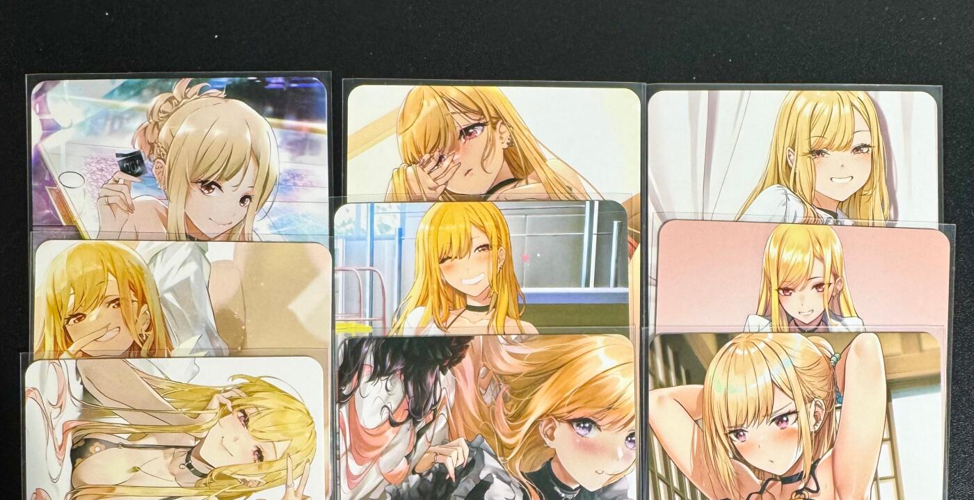 NO.25.5 好又多妹卡大赏，新店点关注不迷路！每周一站式配齐，方便凑单！（周6晚9点截拍，卖家送拍0抽成！） 殿兔卡牌 艺术卡 喜多川海梦 背面9拼，1套9张 普卡工艺