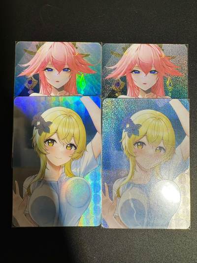 NO.25.5 好又多妹卡大赏，新店点关注不迷路！每周一站式配齐，方便凑单！（周6晚9点截拍，卖家送拍0抽成！） - 原神 荧+八重神子 2角色2工艺 共4张