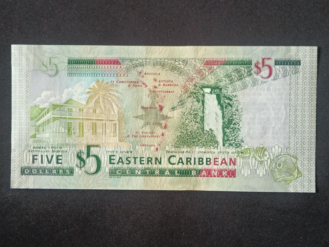 【游宝拍卖】丙午马年第5期 东加勒比-5元【2008年 全新UNC】