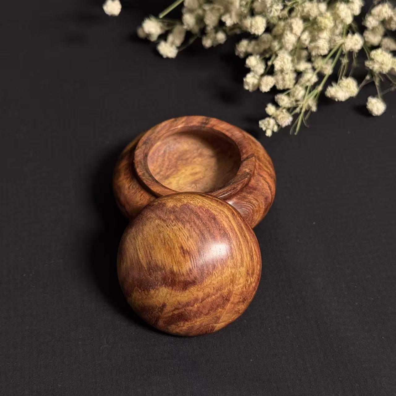 零元拍：海南黄花梨 手把件 品香罐，尺寸约：4×5.8CM 