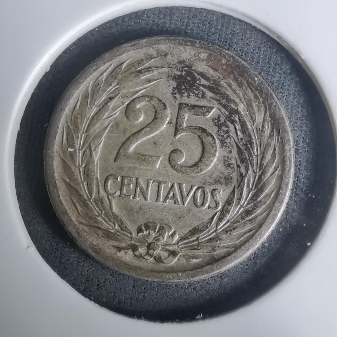 沼泽如烟--第1002场 萨尔瓦多1953年25分银币 独年版