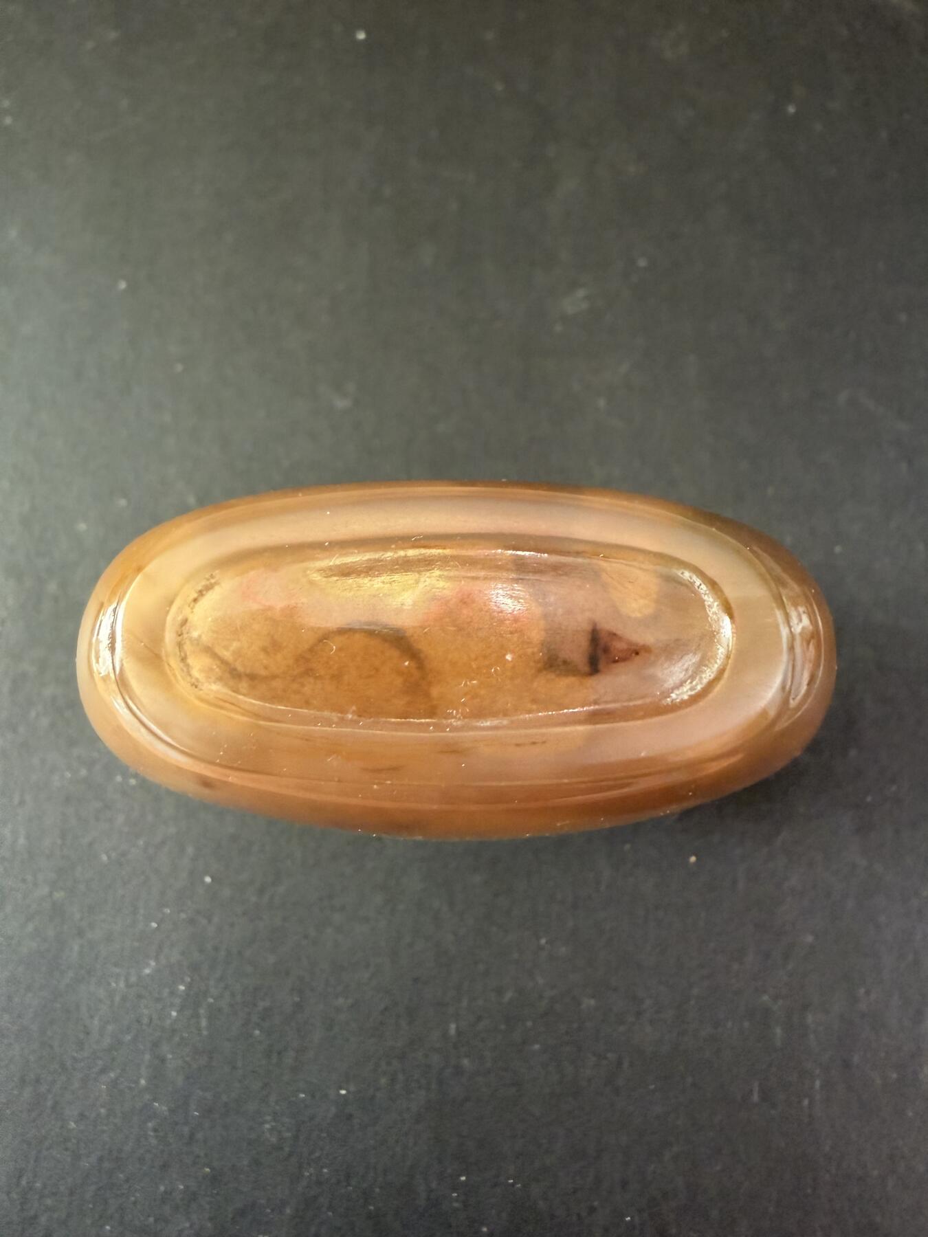 海外回流春节专场（三） 精品-法国回流清代玛瑙铺首鼻烟壶（温润，器型大，高6.2cn，品相好）