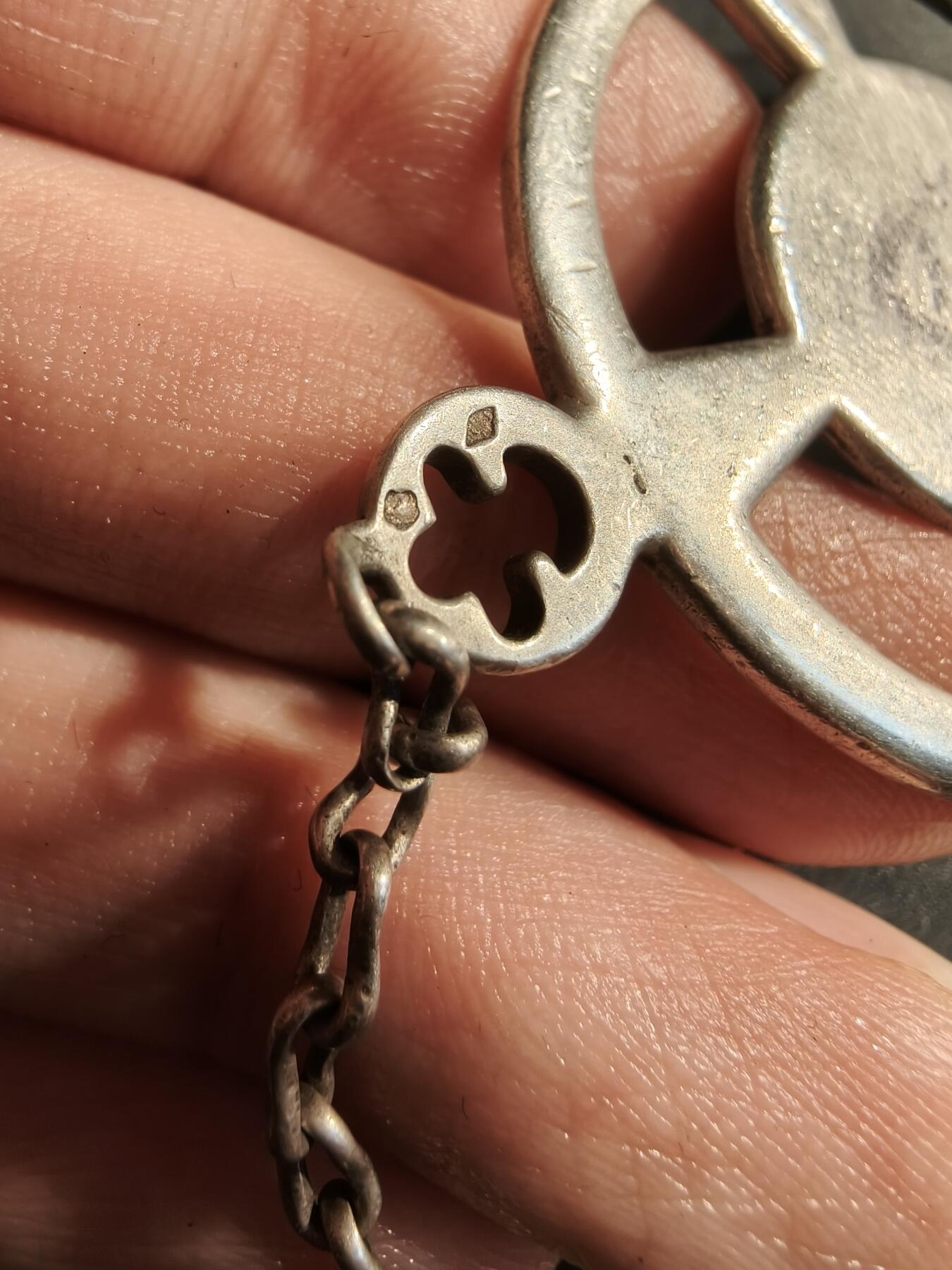 老王徽章第184期 法国银链子    螃蟹银标    19克