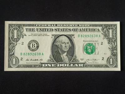 【游宝拍卖】丙午马年第5期 - 美国-1美元【SERIES-2013 B-纽约 全新UNC-】