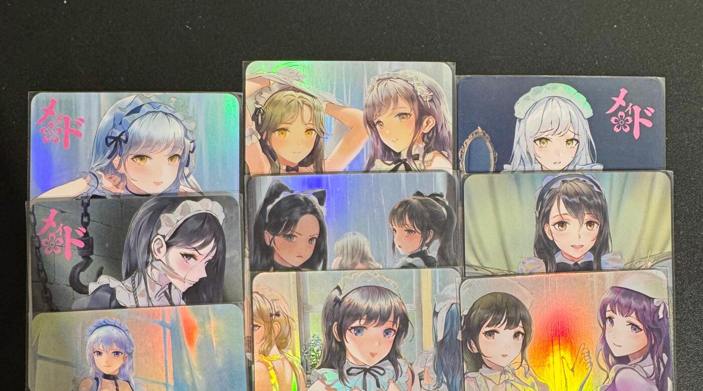 NO.25.5 好又多妹卡大赏，新店点关注不迷路！每周一站式配齐，方便凑单！（周6晚9点截拍，卖家送拍0抽成！） 女仆少女 1套9张 彩闪