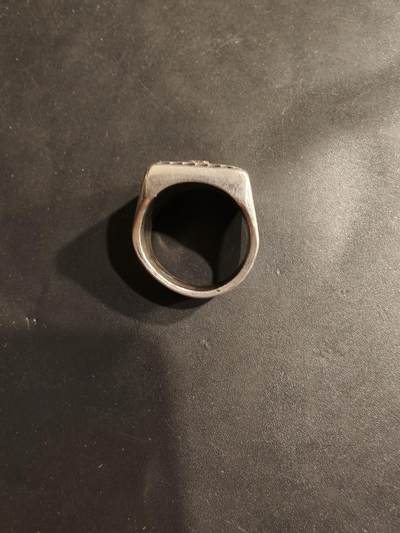 老王徽章第184期 - 法国银戒指    螃蟹银标    18.1g