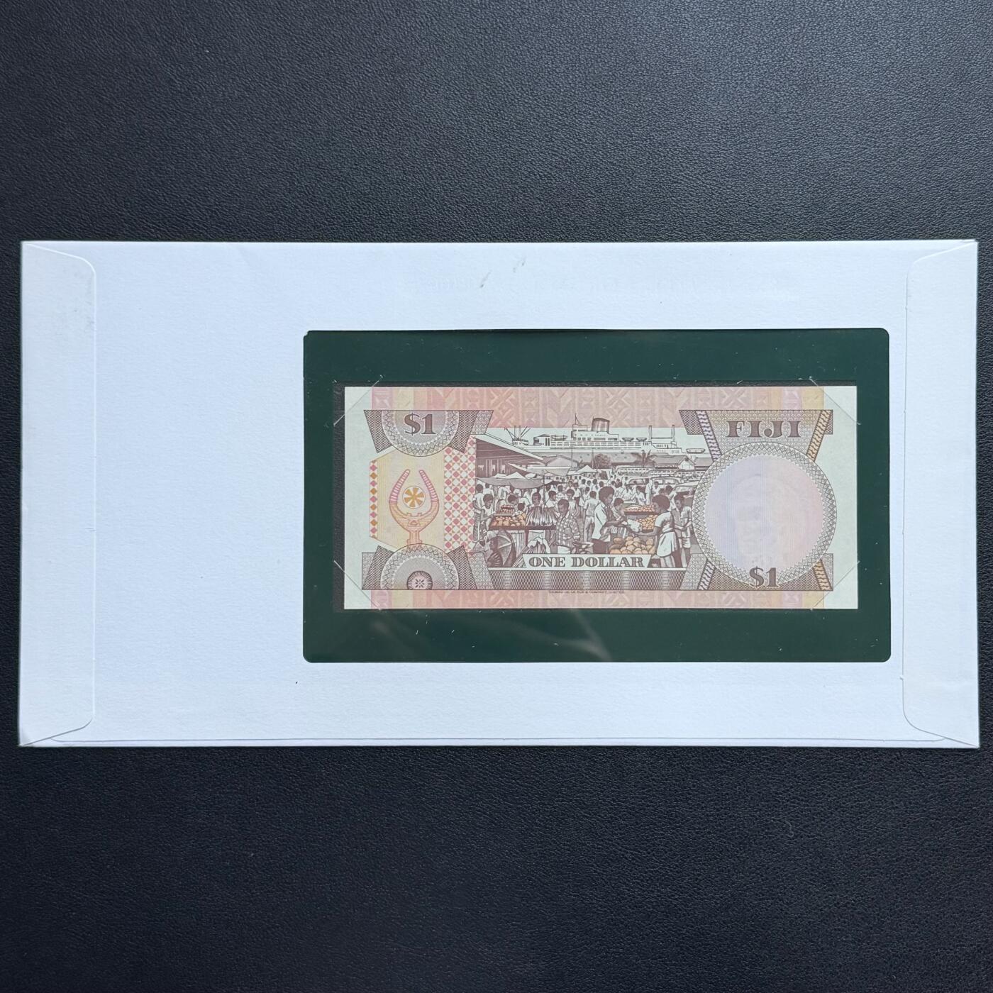 ＜星葵🌻钱币社＞非全新纸币场第70期·3月1日发货 〈邮币封〉斐济1980年女王1元纸币