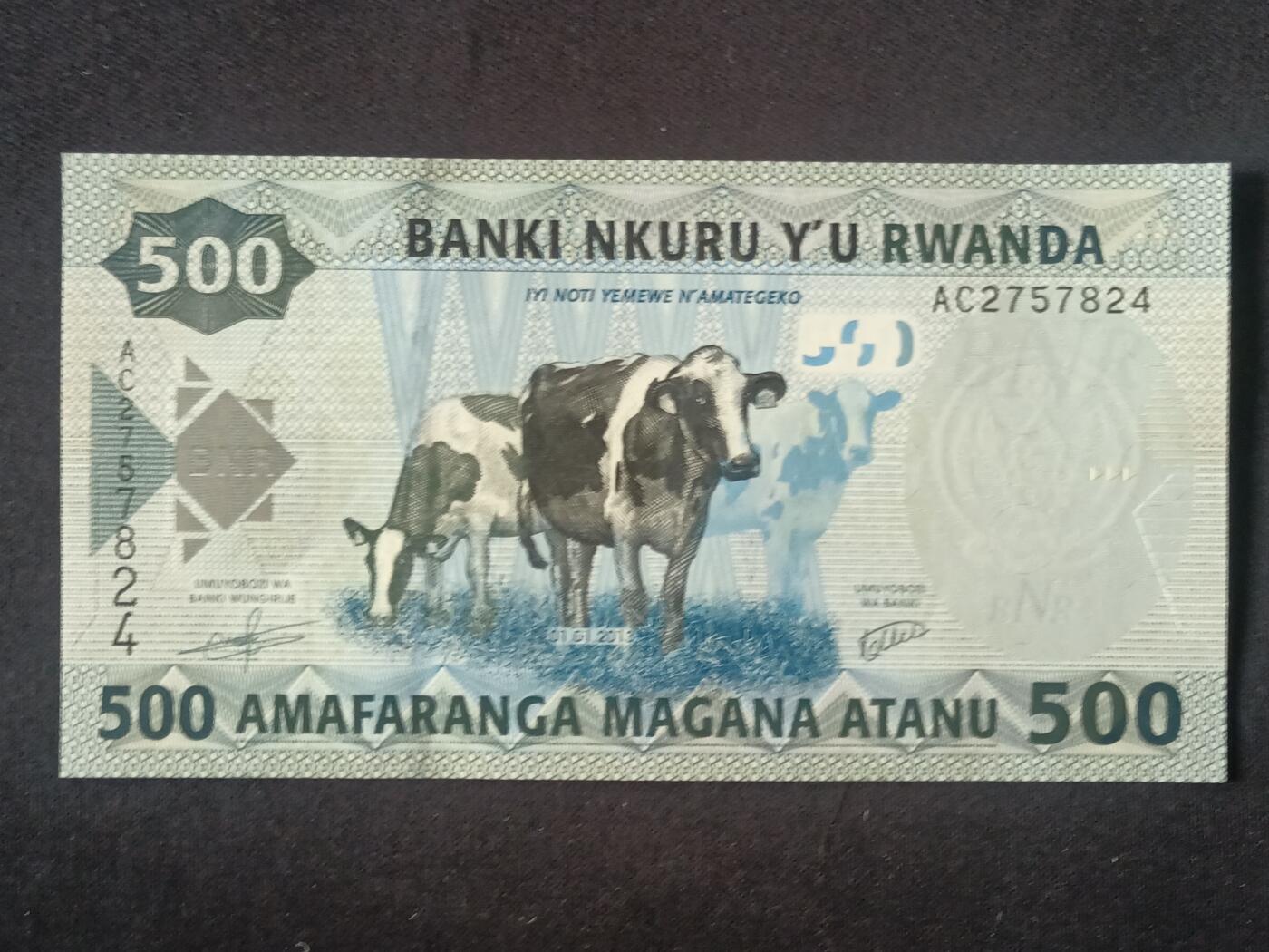 【游宝拍卖】丙午马年第5期 卢旺达-500先令【2013年 全新UNC】