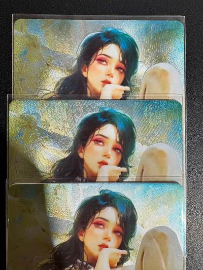 NO.25.5 好又多妹卡大赏，新店点关注不迷路！每周一站式配齐，方便凑单！（周6晚9点截拍，卖家送拍0抽成！） - 砖家卡牌 恋歌01 三渐变，第三张艺术卡 3张 粗闪