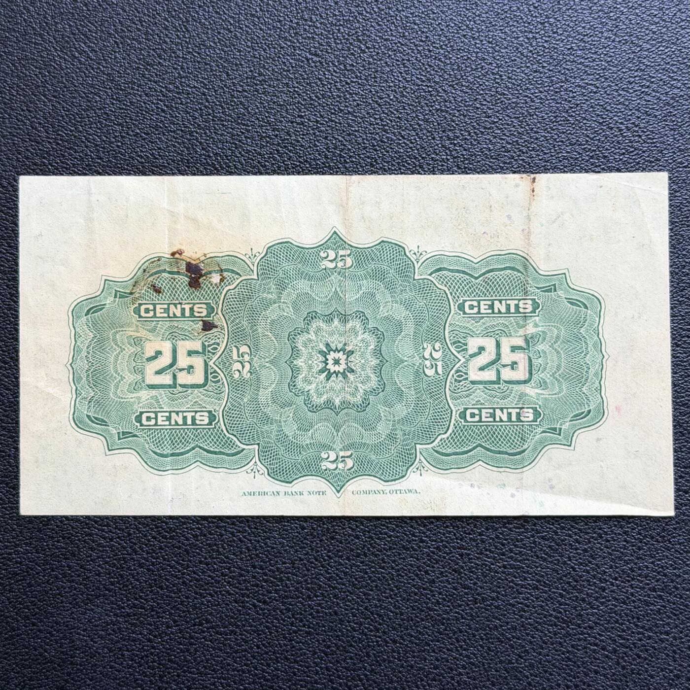 ＜星葵🌻钱币社＞非全新纸币场第70期·3月1日发货 加拿大1900年25分纸币