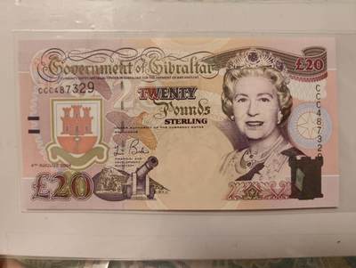 春节钱币瓷器清货捡漏拍场 - 2004年直布罗陀20镑 全新UNC