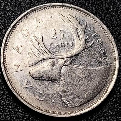 泉币菌-第197场- 新年快乐 新年第5场 本场拍品多 请提前出价 - 高币值 加拿大1969年1/4加拿大元 伊丽莎白二世 驯鹿 24mm 