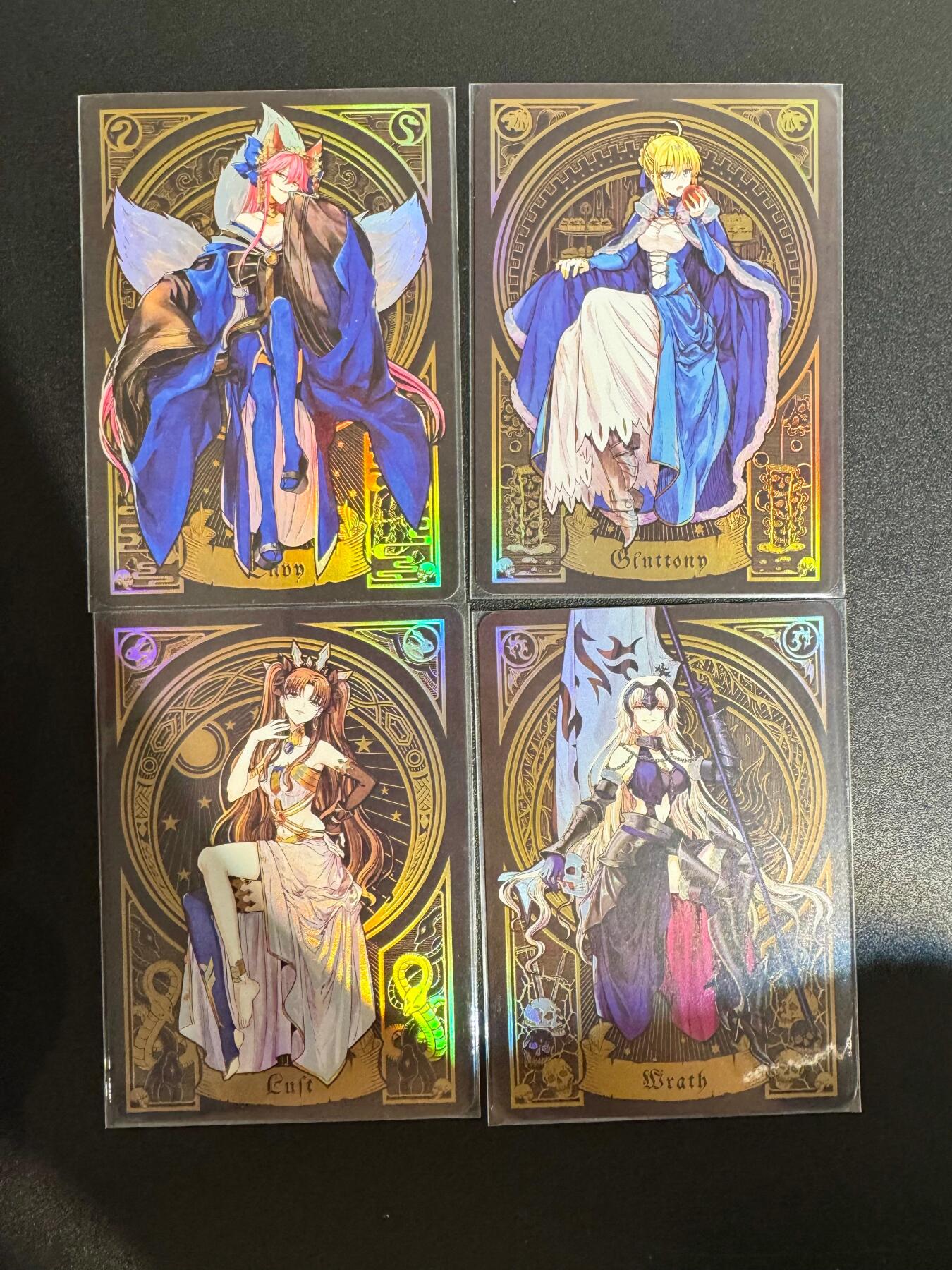 NO.25.5 好又多妹卡大赏，新店点关注不迷路！每周一站式配齐，方便凑单！（周6晚9点截拍，卖家送拍0抽成！） 墨卡牌 FATE七宗罪 4张 彩闪