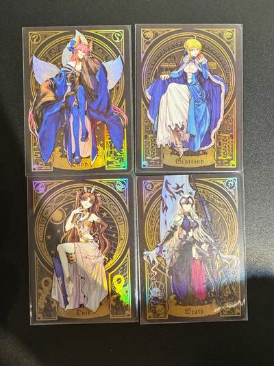 NO.25.5 好又多妹卡大赏，新店点关注不迷路！每周一站式配齐，方便凑单！（周6晚9点截拍，卖家送拍0抽成！） - 墨卡牌 FATE七宗罪 4张 彩闪