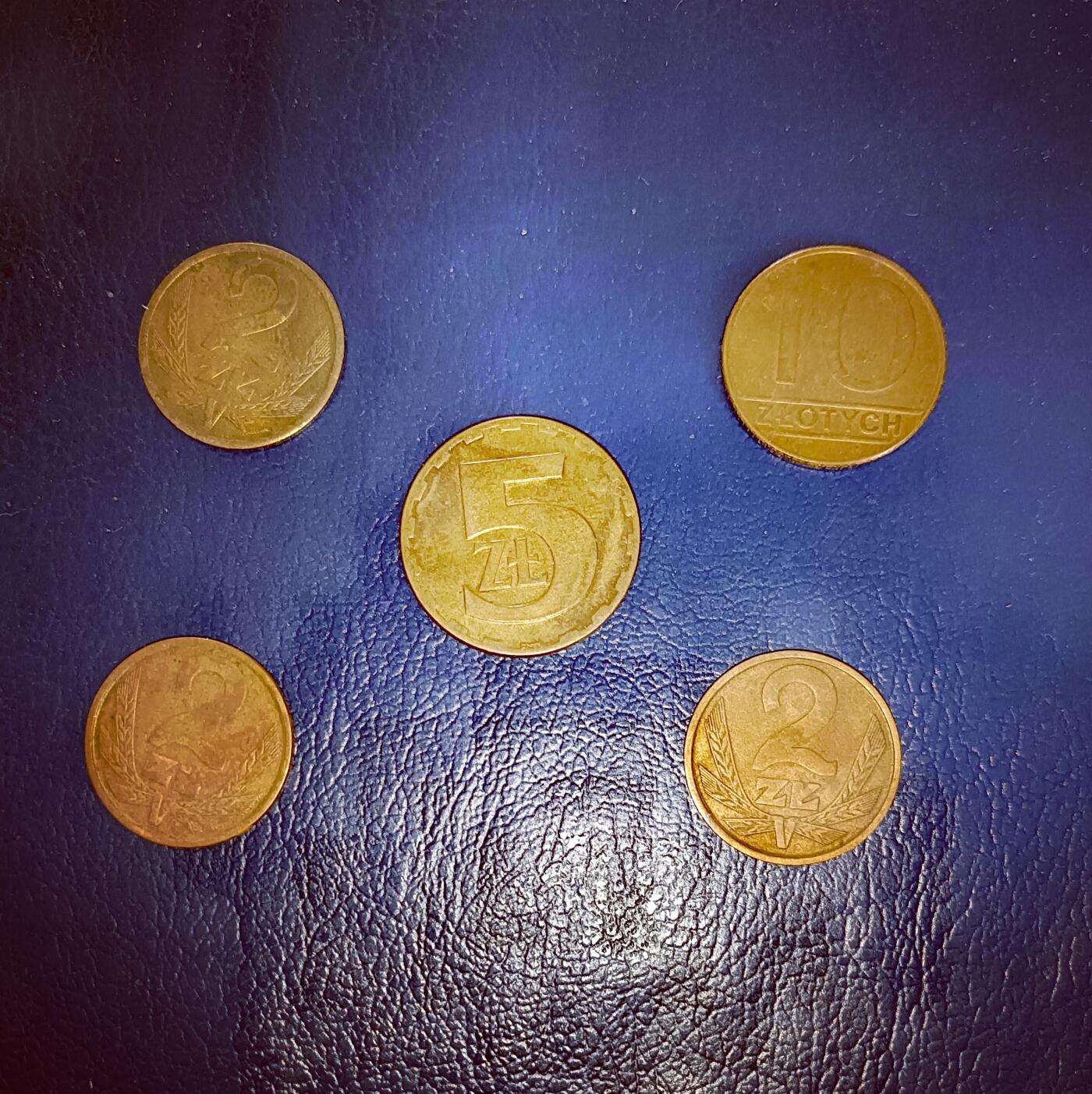 波兰1979、79、84、77、90年2、2、2、5、10兹罗提硬币5枚一组