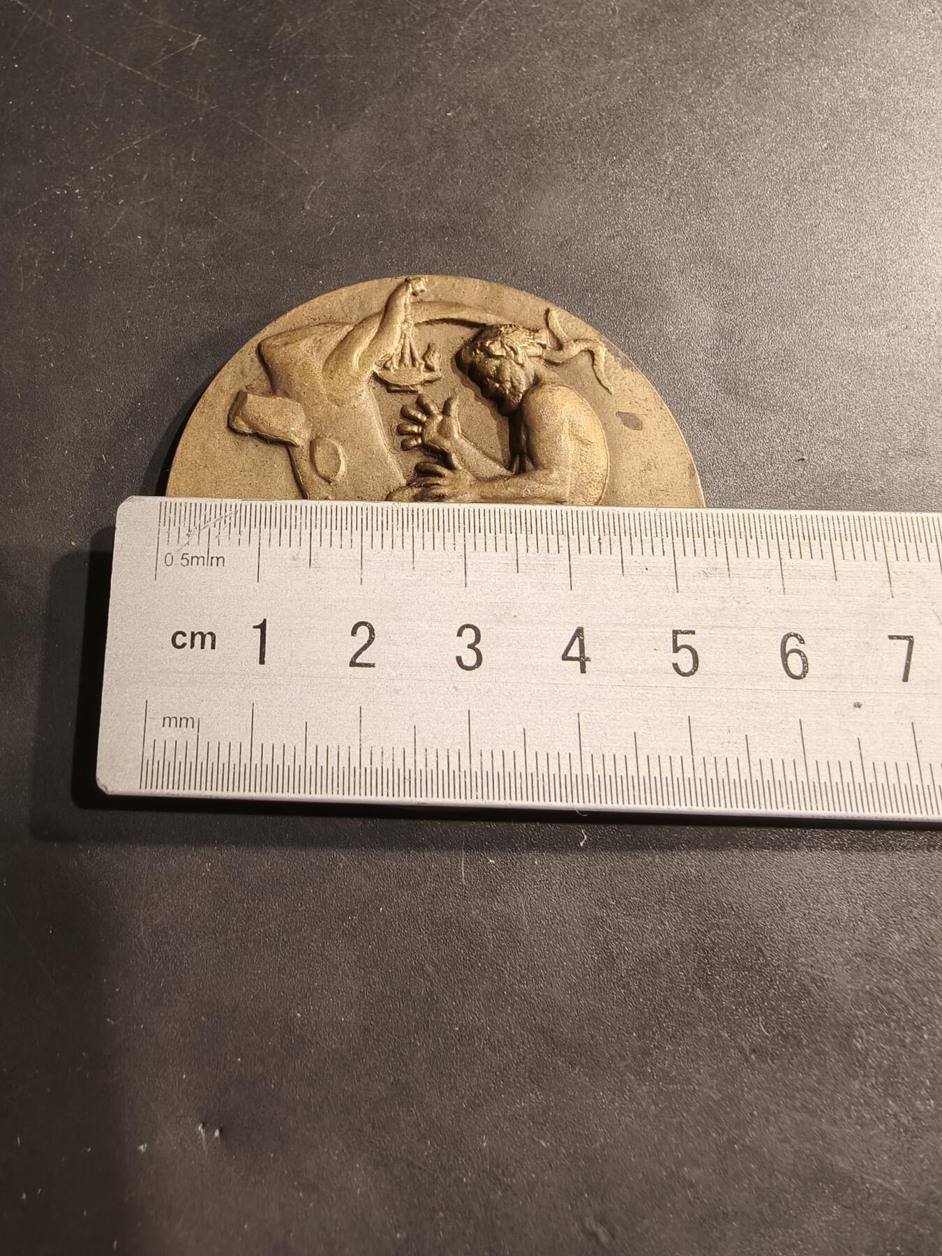 老王徽章第184期 法国电气公司大铜章    大师Dropsy作品    直径54mm    重量71.7g