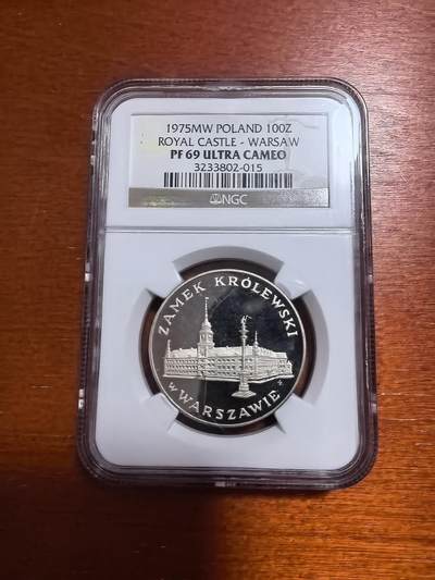 长老汇马年精选第三场拍卖 - 1975波兰城堡100兹罗提精制银币，NGC PF69UC，更高1枚