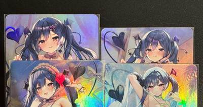 NO.25.5 好又多妹卡大赏，新店点关注不迷路！每周一站式配齐，方便凑单！（周6晚9点截拍，卖家送拍0抽成！） - 私次元卡牌 恶魔少女小套 4张 彩闪