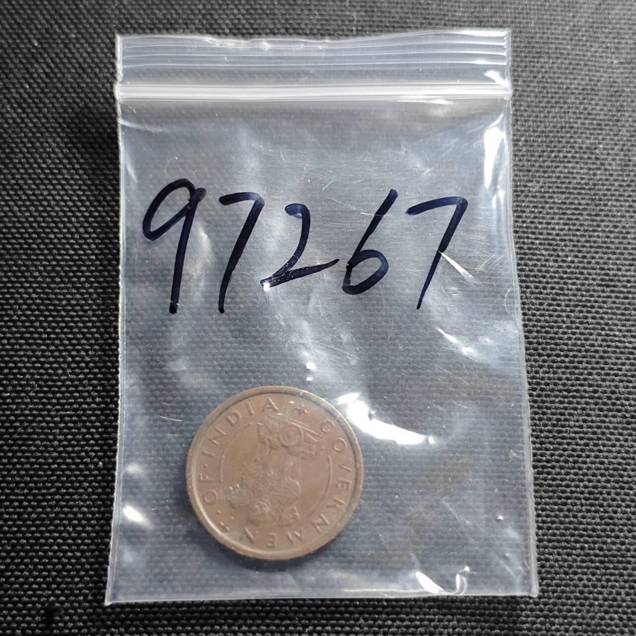 KK钱币收藏小铺  第397期 百期特怕（四拍之一） 2月预留时间 周末发货  1950印度小马铜币 首年 厚版