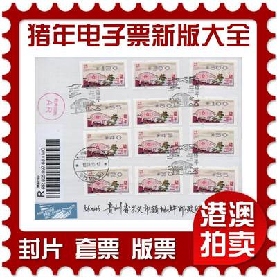 2026年03月01日19:30海外、大陆、澳门、香港邮政精品首日实寄封拍卖专场 - 2019澳门《猪年电子票新版大全》自然封首日实寄封