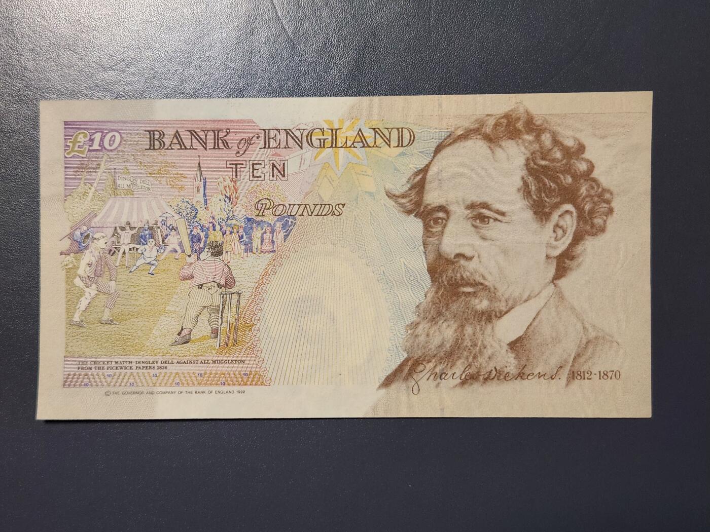 2月24号晚上8点 外国纸币自动截拍第30场 英国10极美品