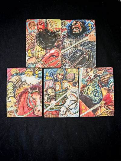 琦卡当当铺～第34期★★新年快乐~各种类型亲签A4都有~支持寄存★★~【9点40结束】扫码加群抽[包邮券]~ - 昆仑万象 权迎东 手绘汉甲 五虎将 幻粗一套 5张