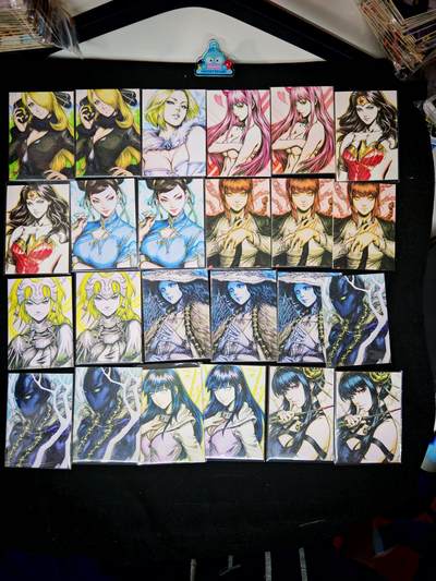 琦卡当当铺～第34期★★新年快乐~各种类型亲签A4都有~支持寄存★★~【9点40结束】扫码加群抽[包邮券]~ - 动漫游戏 半身 美女卡 24张