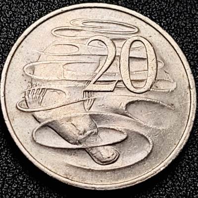 泉币菌-第198场- 新年快乐 新年第6场 本场拍品多 请提前出价（正月十五统一发货） - 1980年英属澳大利亚20分 伊丽莎白女王  鸭嘴兽  28.5mm