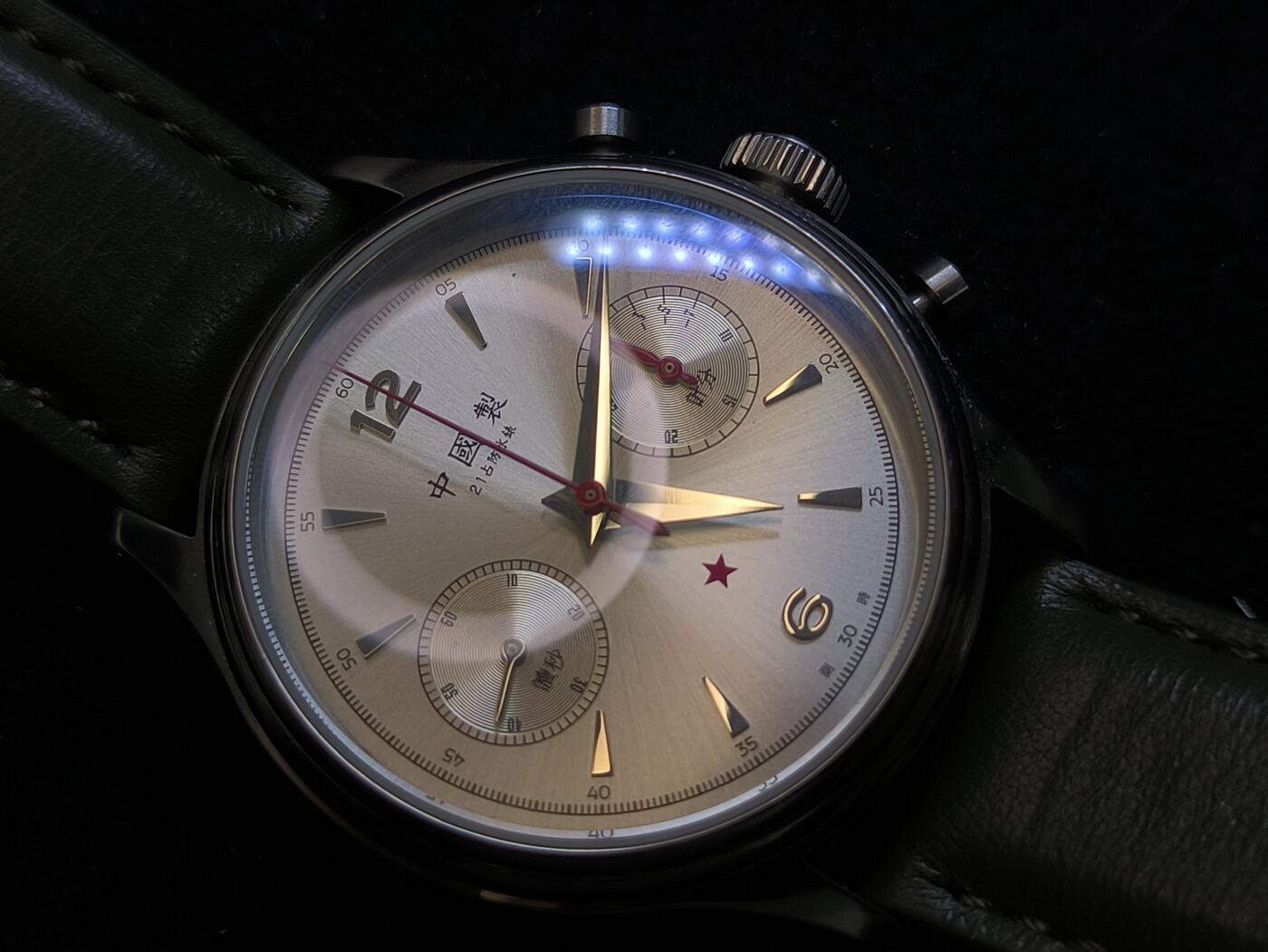 云宸嘉赏-勋臻佳藏新年快速场次（快拍 低佣 一元一手）（新年期间快递正常发） 复刻五十年代空军码表，几乎全新，仿维纳斯计时机芯，手卷上链功能正常，走时精准