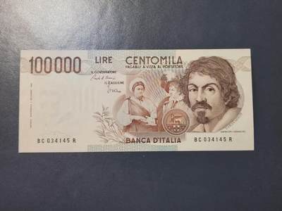 2月23号晚上8点 外国纸币自动截拍第29场 - 意大利100000里拉近新极美品