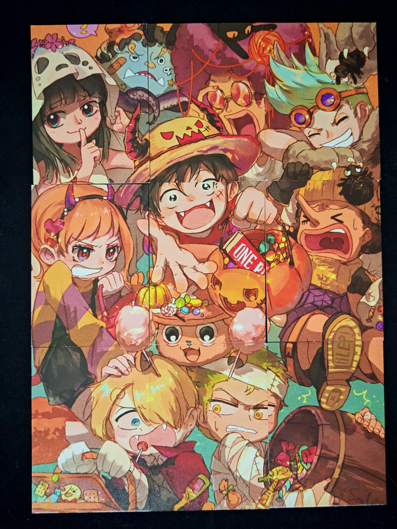 琦卡当当铺～第34期★★新年快乐~各种类型亲签A4都有~支持寄存★★~【9点40结束】扫码加群抽[包邮券]~ 大鱼 海贼王 万圣节  9拼 （官方瑕疵拼接处没裁剪好）