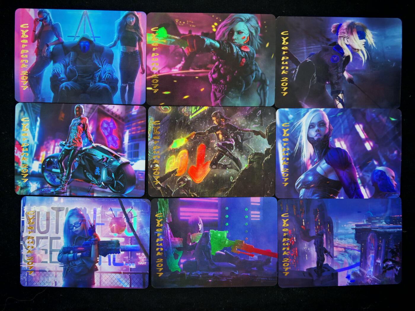 琦卡当当铺～第34期★★新年快乐~各种类型亲签A4都有~支持寄存★★~【9点40结束】扫码加群抽[包邮券]~ 赛博朋克 彩闪 9张