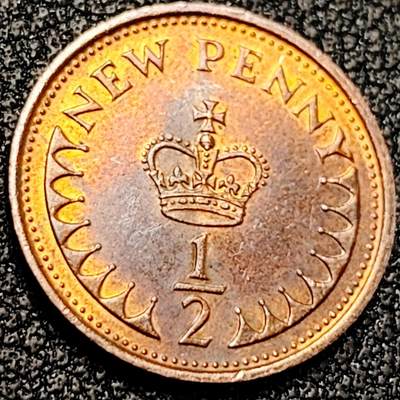 泉币菌-第198场- 新年快乐 新年第6场 本场拍品多 请提前出价（正月十五统一发货） - 铜光 英国半便士铜币 1980年 王冠皇冠 袖珍币