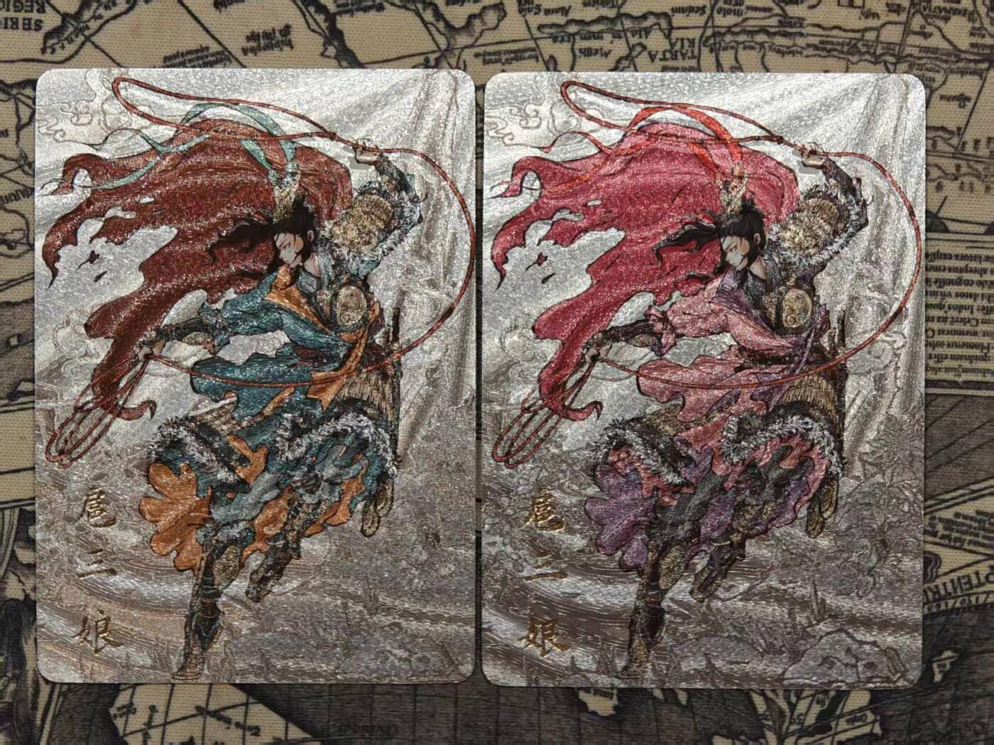 买就送PR！！龙虎卡牌-七六场（满200元包邮，无佣金，每周六结拍，欢迎送拍） 粗闪2张 橙卡文化 画画的三哥 - 套索三娘